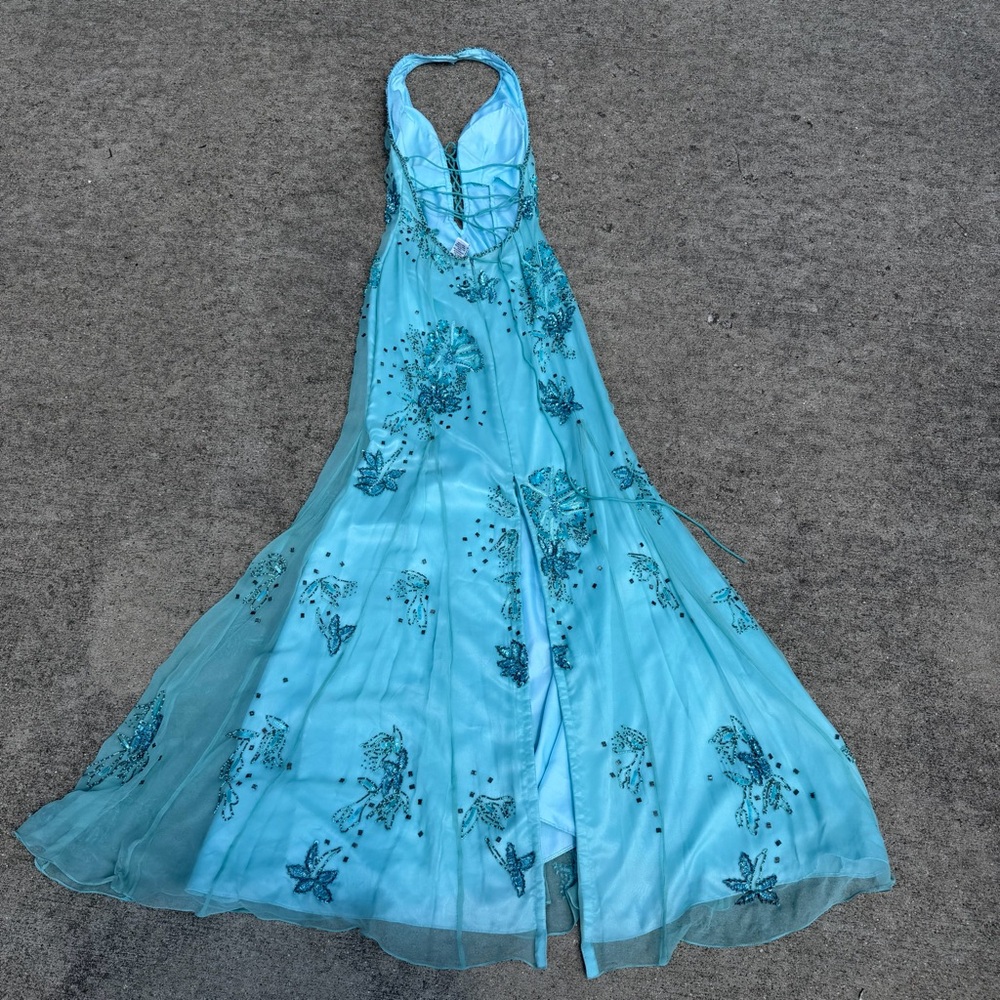 Vintage Y2K 100% Silk Beaded Dress Vintage Beaded Dress Vintage Prom Y2K Fairy - Picture 12 of 14